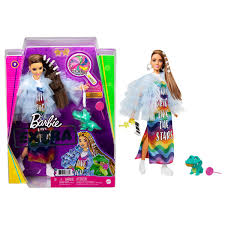 Barbie EXTRA Rainbow Dress Doll